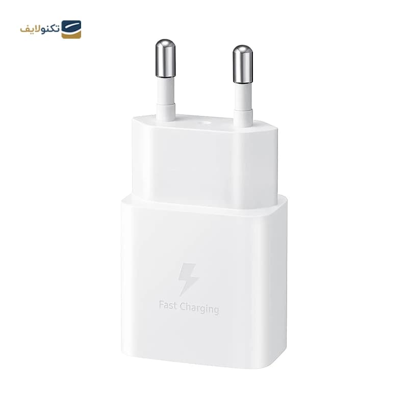 آداپتور شارژ سریع اصلی دو شاخه بدون تبدیل سامسونگ 5 ولت 2 آمپر - توان 15 وات، تصویر ۱ از ۱