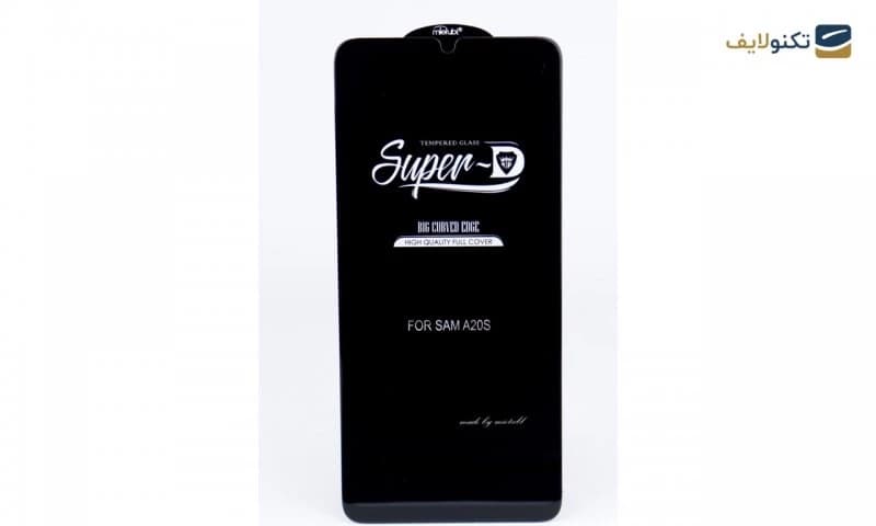 محافظ صفحه نمایش(گلس) Super D گوشی موبایل سامسونگ A20s، تصویر ۱ از ۱