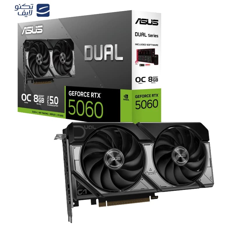 کارت گرافیک NVIDIA ایسوس مدل Dual RTX 5060 OC 8GB، تصویر ۱ از ۱