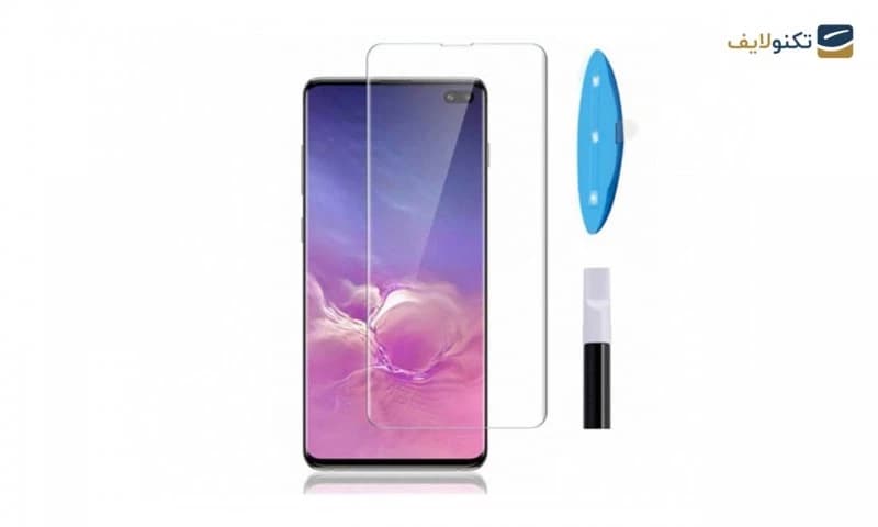 محافظ صفحه نمایش شیشه ای UV مناسب برای گوشی سامسونگ Galaxy S10، تصویر ۱ از ۱